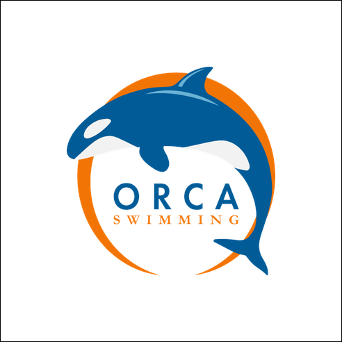 Orca Swimming Logo